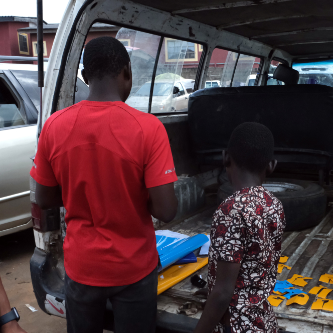 Fig. 20, Abu and a little boy from the bus park